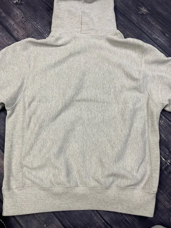 Champion Gray Reverse Weave Neon Multi-Logo Big C Hoodie Size Medium - Picture 6 of 12